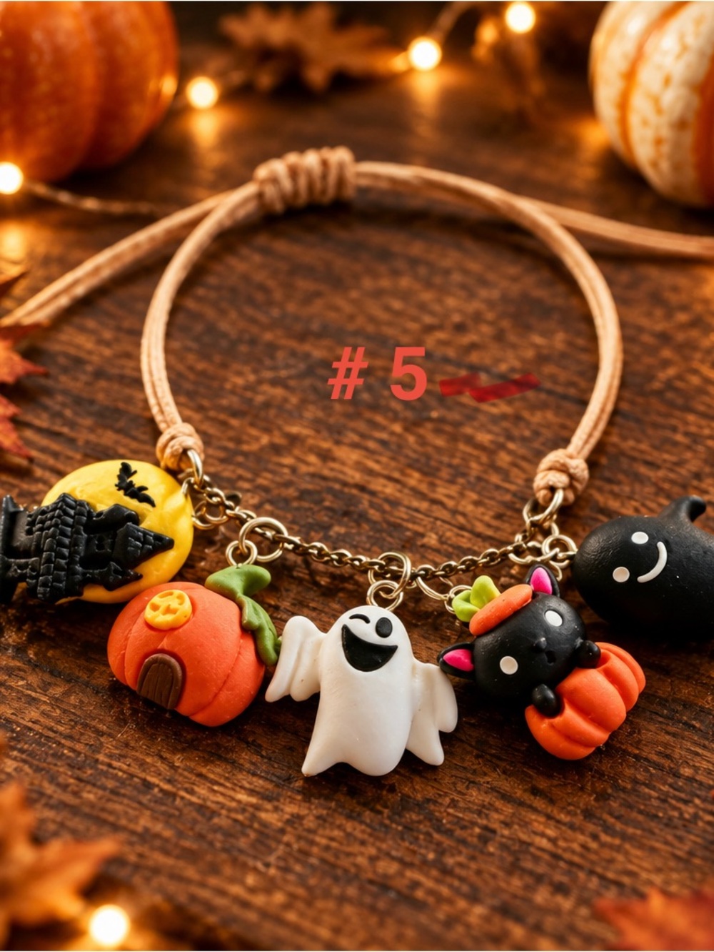 Hand crafted Halloween charm bracelet